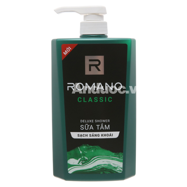 Sữa tắm Romano Classic hương nước hoa sạch sảng khoái chai 650g