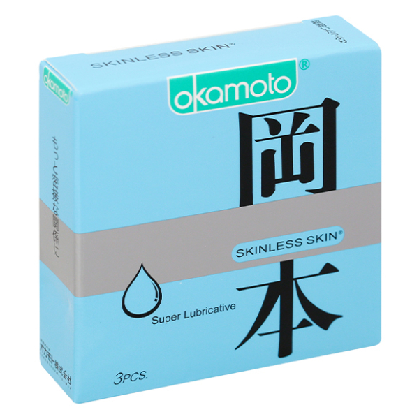 Bao cao su Okamoto Skinless Skin Super Lubricative 53mm hộp 3 cái