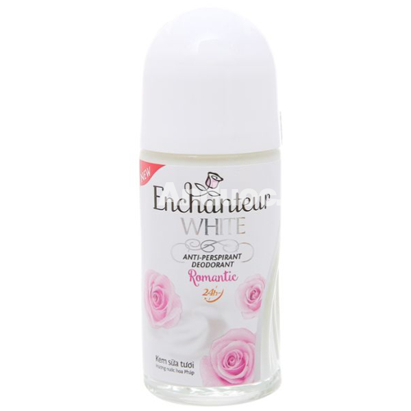 Lăn khử mùi Enchanteur White Romantic da trắng mịn màng chai 50ml