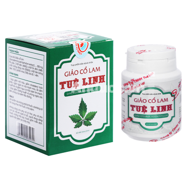 Giảo Cổ Lam Tuệ Linh hỗ trợ giảm mỡ máu, ngừa xơ vữa chai 60 viên