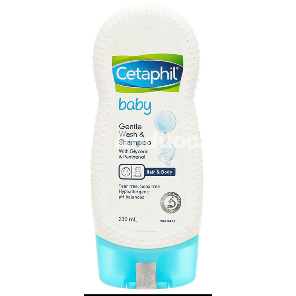 Sữa tắm gội Cetaphil Baby kháng khuẩn, cấp ẩm cho bé chai 230ml