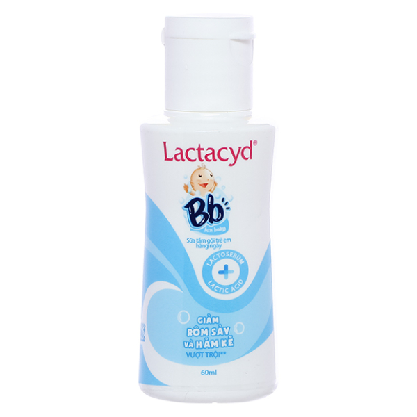 Sữa tắm gội Lactacyd BB hỗ trợ điều trị rôm sảy cho bé chai 60ml