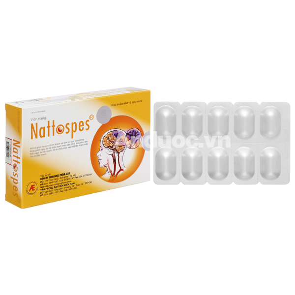 Nattospes hỗ trợ tan cục máu đông, ngừa tai biến hộp 30 viên