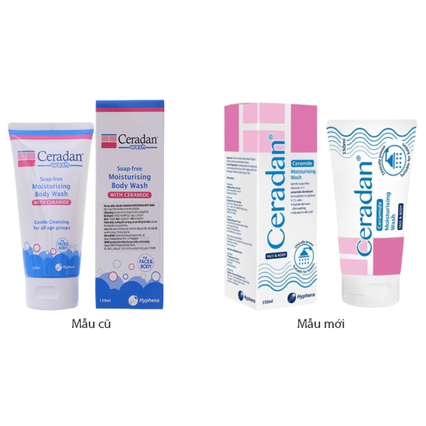 Sữa tắm & rửa mặt Ceradan Wash dành cho da khô, nhạy cảm tuýp 150ml