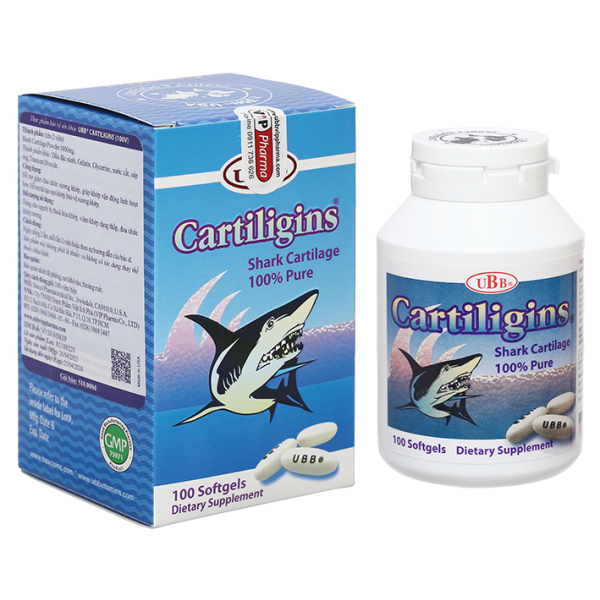 UBB Cartiligins giảm đau nhức, tái tạo sụn khớp chai 100 viên