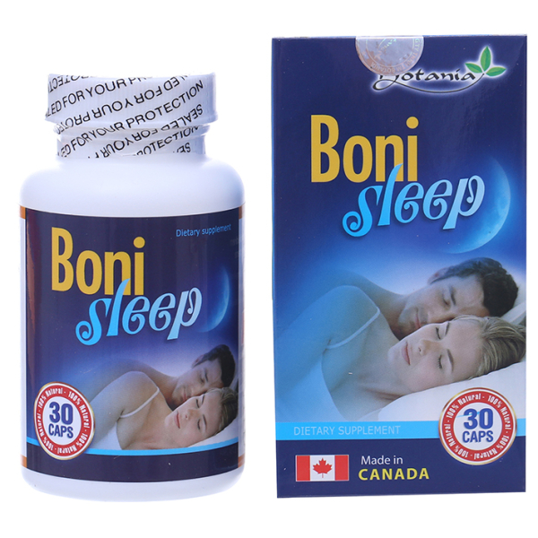 Boni Sleep an thần, giảm stress, ngủ ngon chai 30 viên