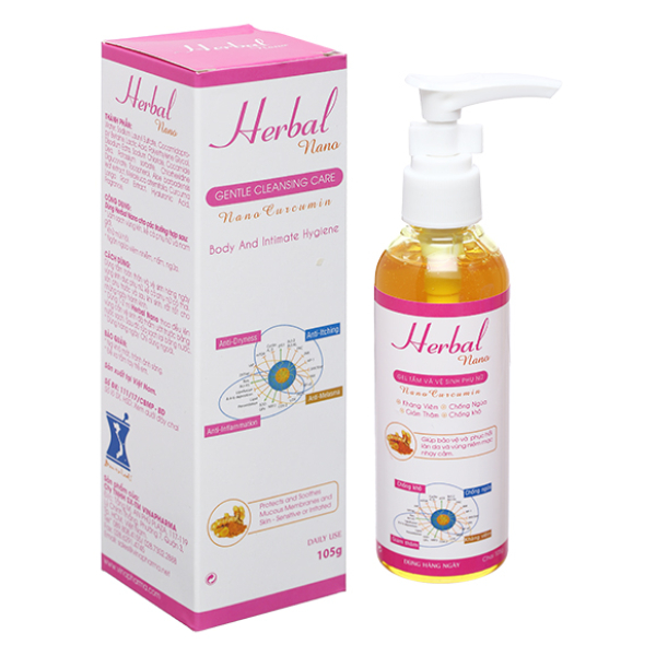 Gel tắm và vệ sinh phụ nữ Herbal Nano ngừa viêm nhiễm chai 100ml