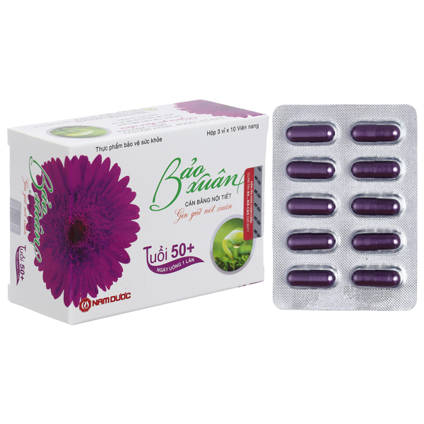 Bảo Xuân tuổi 50+ giúp cân bằng nội tiết tố nữ hộp 30 viên