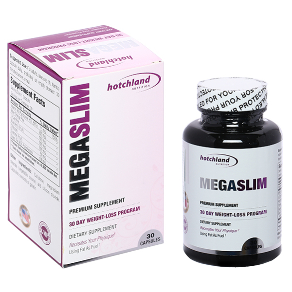 Hotchland MegaSlim hỗ trợ giảm cân chai 30 viên
