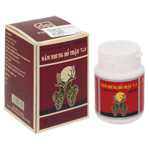 Sâm Nhung Bổ Thận TW3 bổ thận tráng dương hộp 30 viên