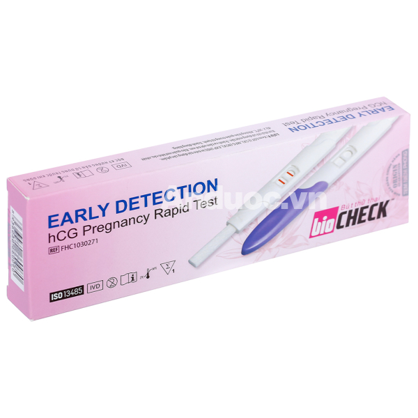Bút thử thai Biocheck Early Detection hCG Pregnancy Rapid Test
