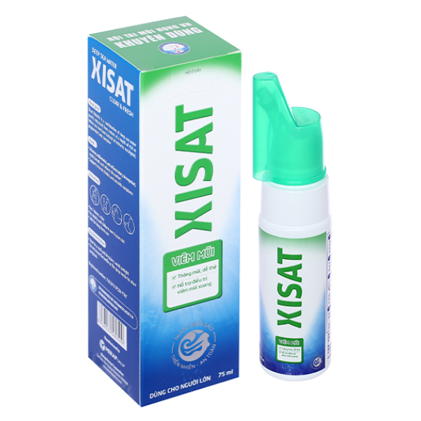 Xịt mũi Xisat hỗ trợ giảm viêm xoang chai 75ml