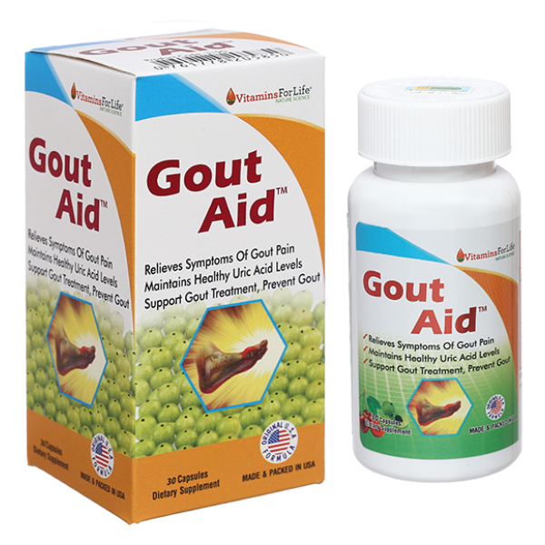 Gout Aid giảm acid uric trong máu, hỗ trợ phòng bệnh gout chai 30 viên