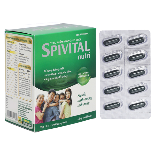 Spivital Nutri hỗ trợ tăng cường sức khỏe hộp 100 viên