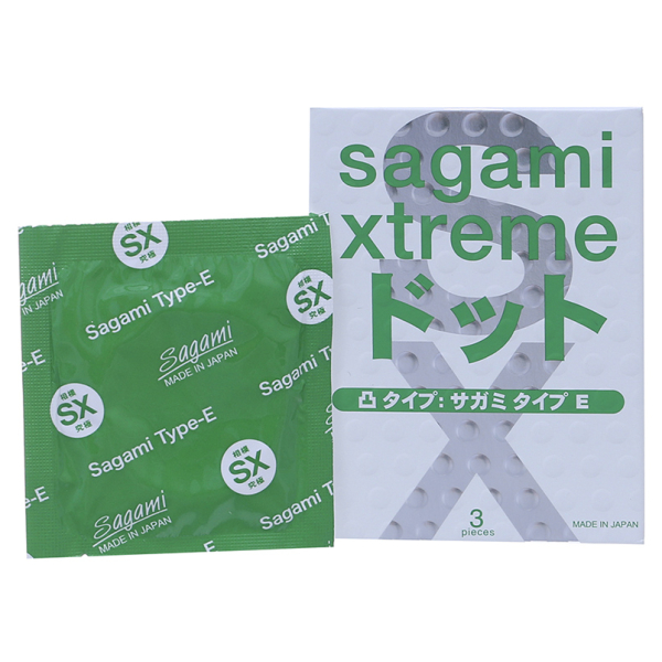 Bao cao su Sagami Xtreme gân nổi, có gai 52mm hộp 3 cái