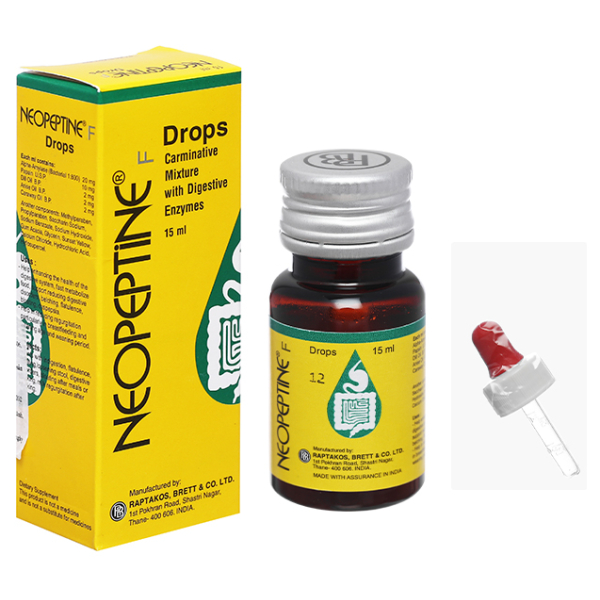 Dung dịch Neopeptine F Drops hỗ trợ giảm đầy hơi, trướng bụng chai 15ml