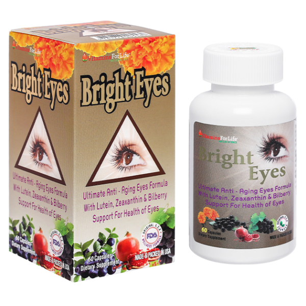 Bright Eyes bảo vệ điểm vàng, ngừa thoái hóa mắt chai 60 viên