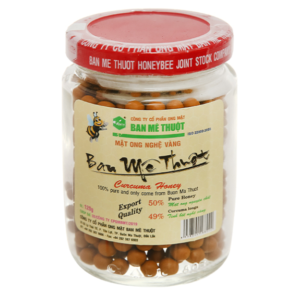 Viên mật ong nghệ vàng Ban Mê Thuột hũ 120g