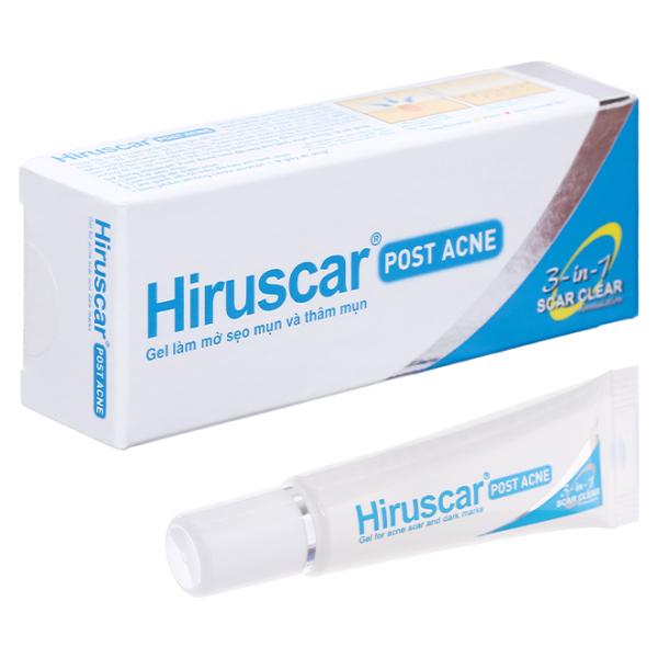 Gel Hiruscar Post Acne làm mờ sẹo mụn & thâm mụn tuýp 10g