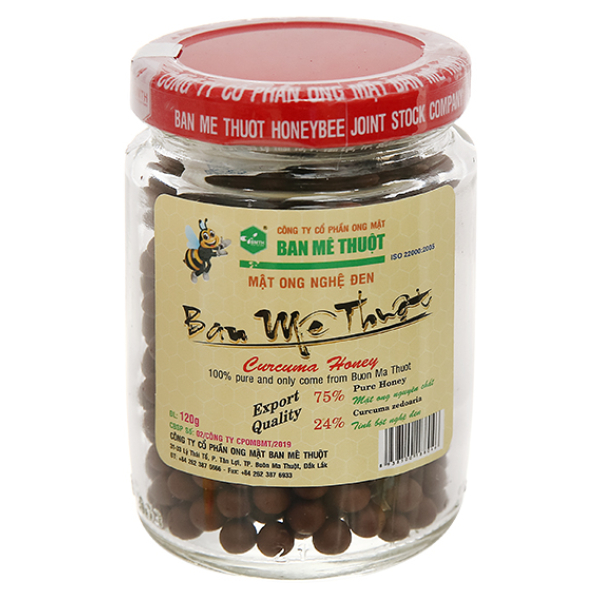 Viên mật ong nghệ đen Ban Mê Thuột hũ 120g