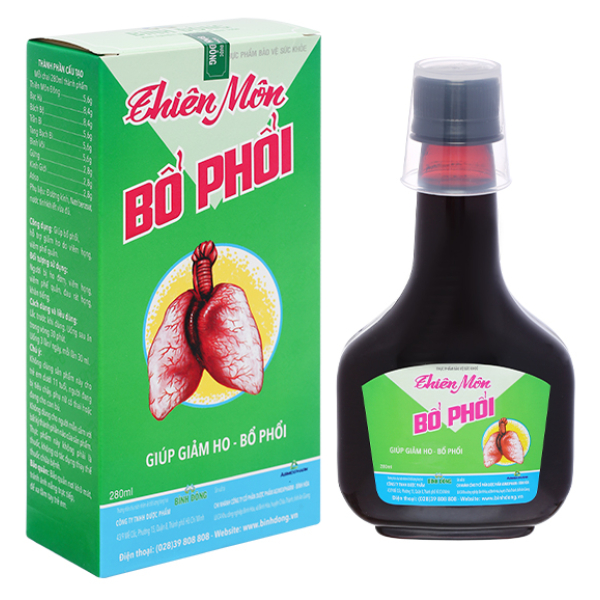 Siro Thiên Môn Bổ Phổi hỗ trợ giảm ho, bổ phổi chai 280ml