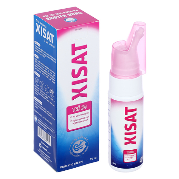 Xịt mũi Xisat Trẻ Em giảm nghẹt mũi chai 75ml