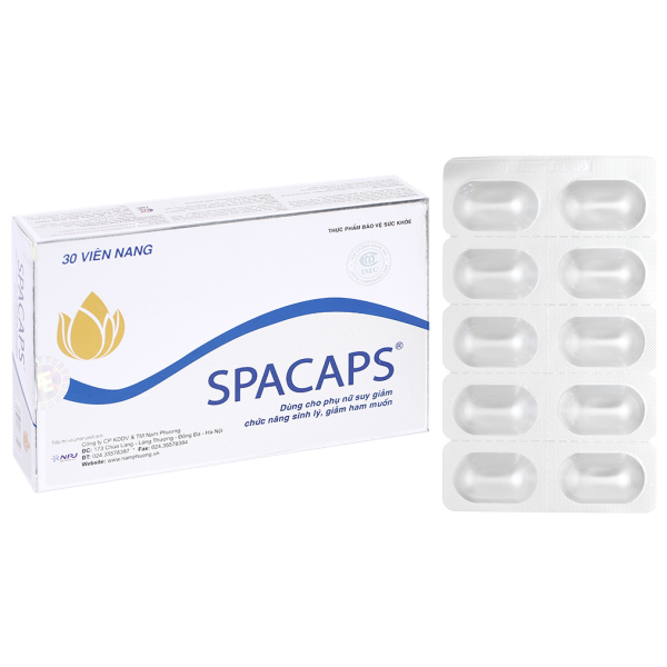 Spacaps hỗ trợ cải thiện chức năng sinh lý nữ hộp 30 viên