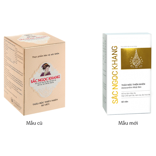 Sắc Ngọc Khang hạn chế lão hóa, làm đẹp da hộp 60 viên