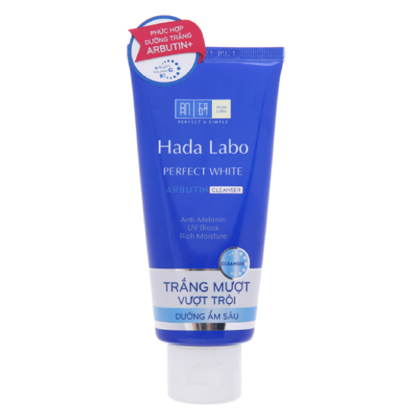Kem rửa mặt Hada Labo Perfect White dưỡng trắng tuýp 80g