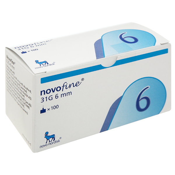 Đầu kim Novofine dùng cho bút tiêm của Novo Nordisk 31G (0,25 x 6mm) hộp 100 cái