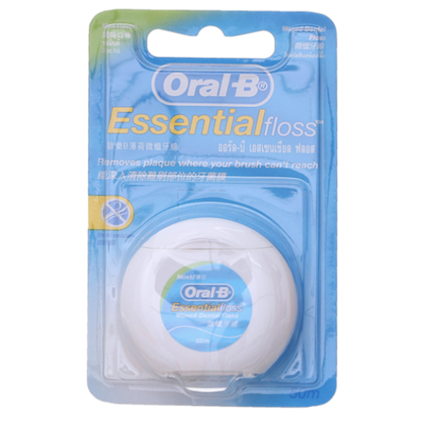Chỉ nha khoa Oral-B Essential Floss loại bỏ mảng bám răng cuộn 50m