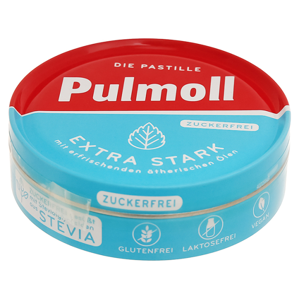 Kẹo ngậm Pulmoll Extra Stark vị bạc hà hỗ trợ giảm ho hộp 50g
