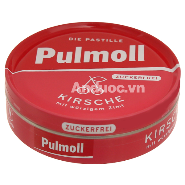 Kẹo ngậm Pulmoll Kirsch vị anh đào hỗ trợ giảm ho hộp 50g