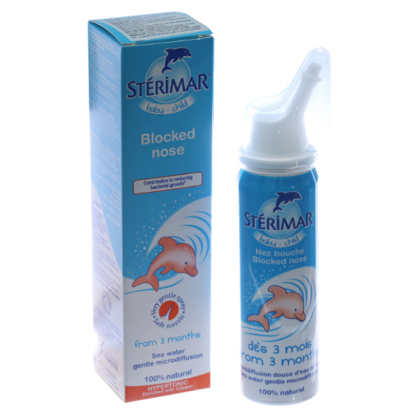 Xịt mũi Sterimar Blocked Nose Baby hỗ trợ giảm viêm mũi cho bé chai 50ml