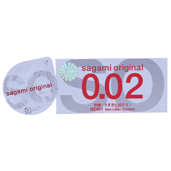 Bao cao su Sagami Original siêu mỏng 0.02 55mm hộp 2 cái