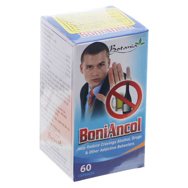 BoniAncol hỗ trợ cai rượu, giải rượu, bảo vệ gan chai 60 viên