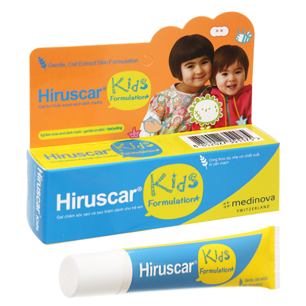 Gel Hiruscar Kids Formulation mờ và làm phẳng sẹo cho bé tuýp 10g