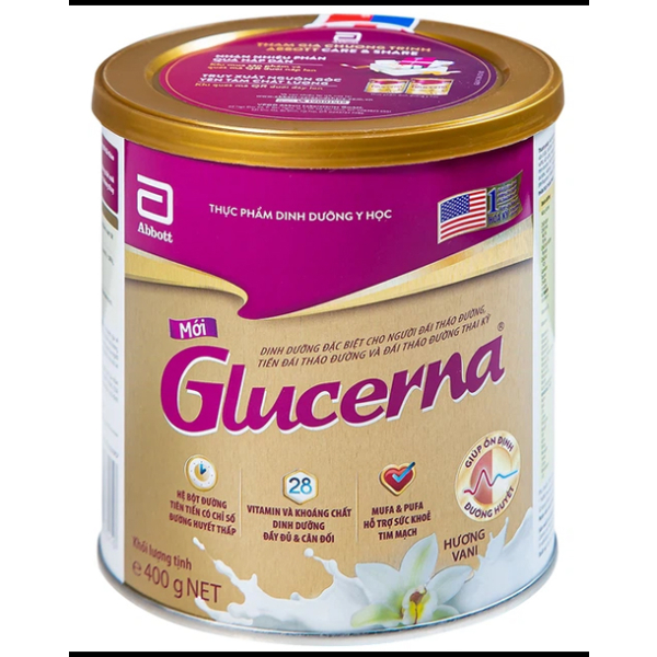 Sữa bột Glucerna cho người tiểu đường hương vani lon 400g