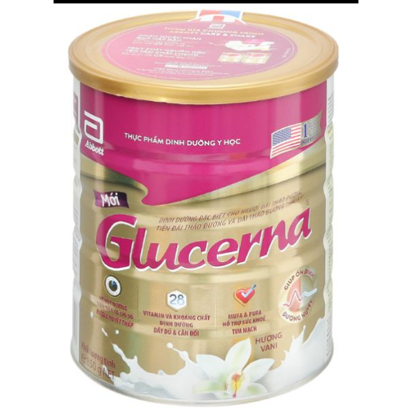Sữa bột Glucerna cho người tiểu đường hương vani lon 850g