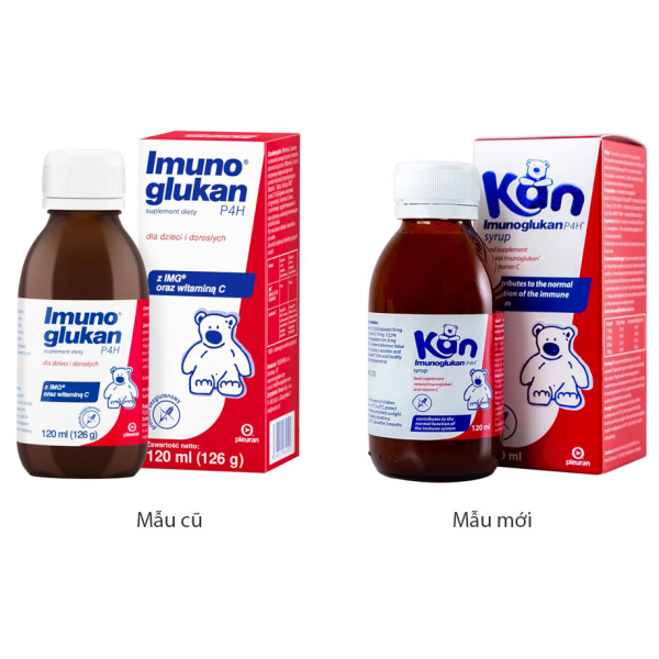 Siro Kan Imunoglukan P4H hỗ trợ tăng đề kháng cho bé chai 120ml