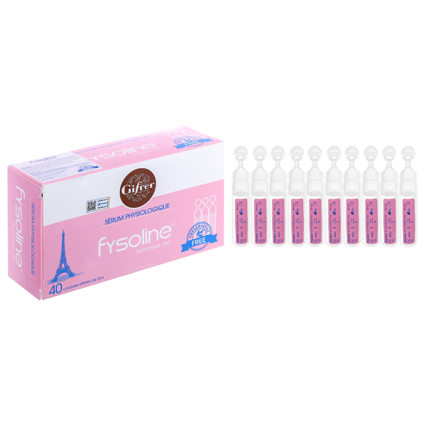 Nhỏ mắt, mũi, tai Fysoline Đẳng trương (40 ống x 5ml)