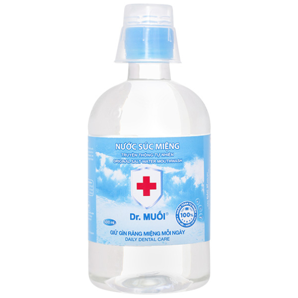 Nước súc miệng Dr. Muối ngừa vi khuẩn, giảm mùi hôi miệng chai 500ml