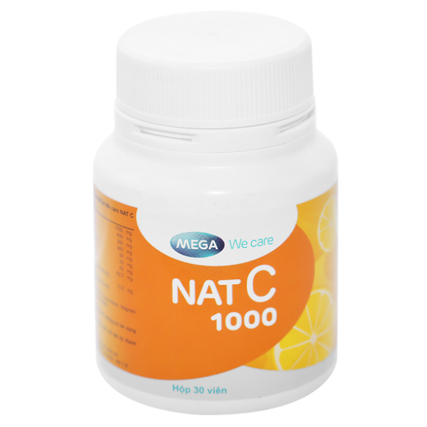 Nat C 1000 hỗ trợ tăng đề kháng hộp 30 viên