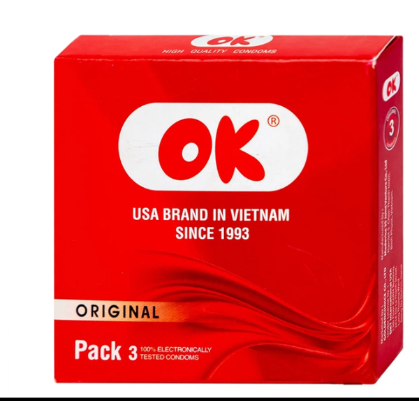 Bao cao su OK Original 49mm hộp 3 cái