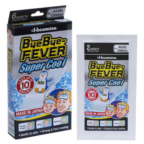 Miếng dán hạ sốt ByeBye Fever Super Cool (3 gói x 2 miếng)