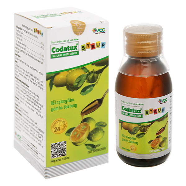 Siro Codatux hỗ trợ giảm ho, đau rát họng chai 100ml