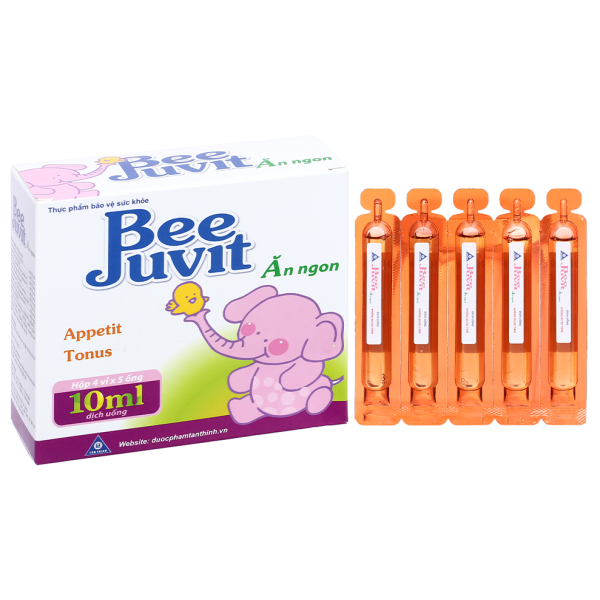 Dung dịch Beejuvit Ăn Ngon tăng cường tiêu hóa hộp 20 ống x 10ml