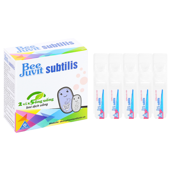 Dịch uống Beejuvit Subtilis bổ sung vi sinh đường ruột hộp 10 ống x 5ml