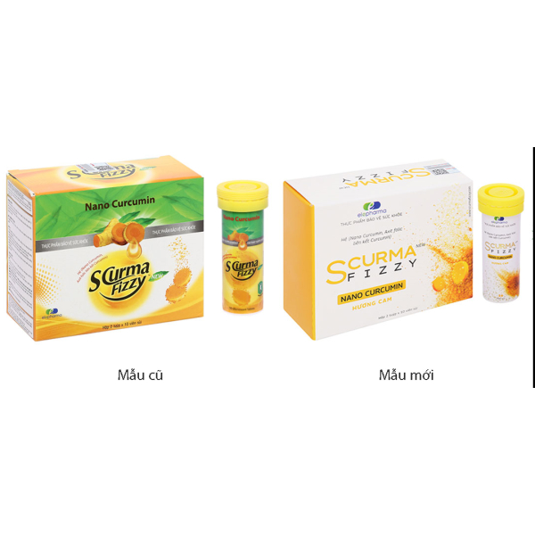 Viên sủi Scurma Fizzy New hỗ trợ giảm viêm loét dạ dày hộp 2 tuýp x 10 viên