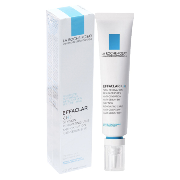 Kem La Roche-Posay Effaclar K+ giảm mụn đầu đen, kiểm soát dầu tuýp 40ml